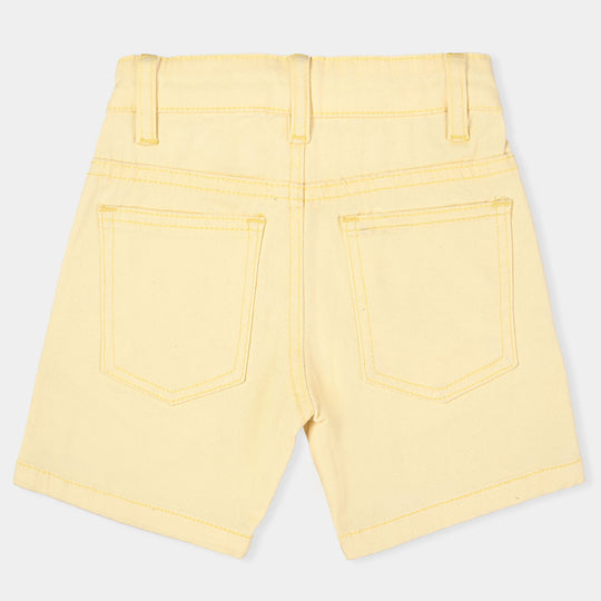Boys Cotton Twill Short Sonic-Lemon