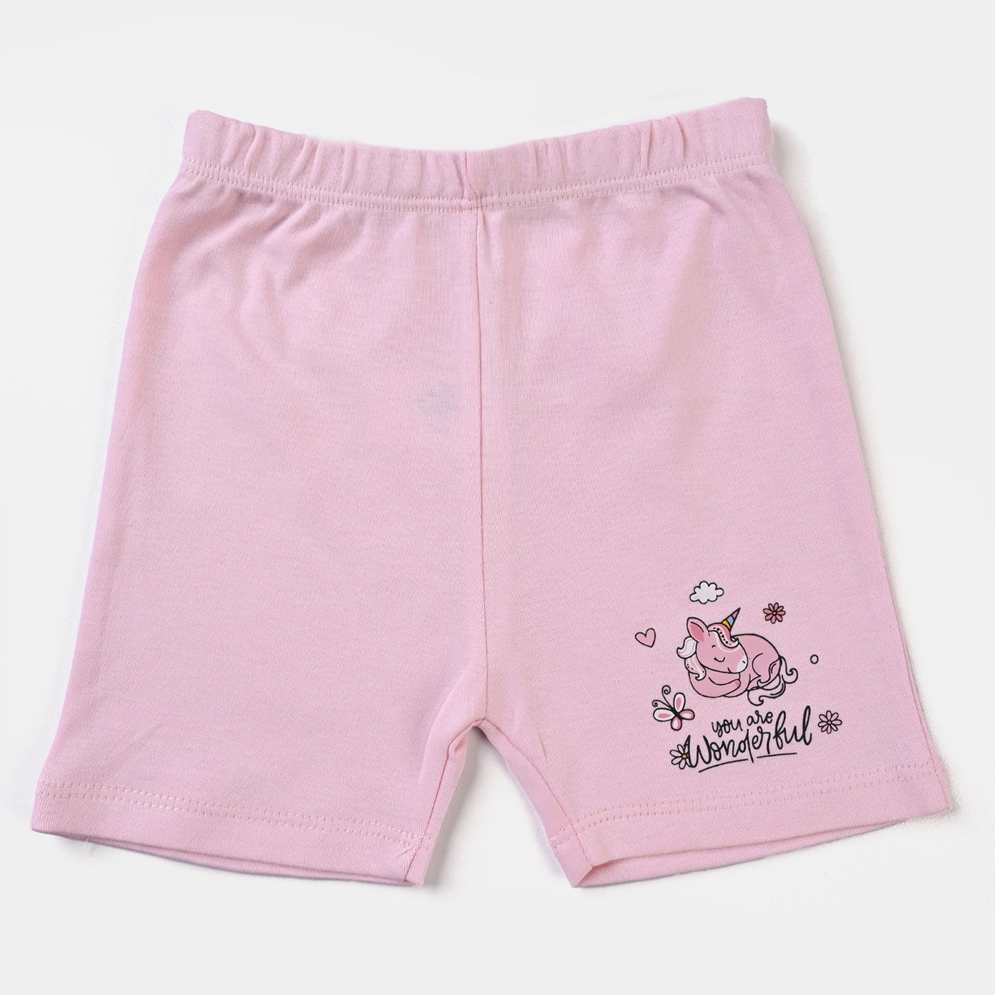 Infant Girls Cotton Poplin 6 Piece Set (T-Shirt/Cap/Bib/Socks/Sando/Short)-mix