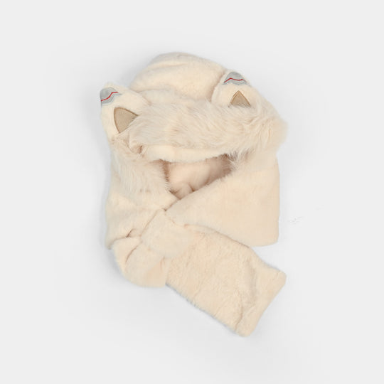 Winter Fur Hat & Muffler | 2Y+