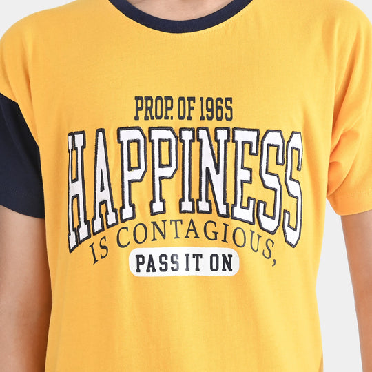 Boys Jersey/Terry 2 Piece Suit Happiness-Gold Fusion