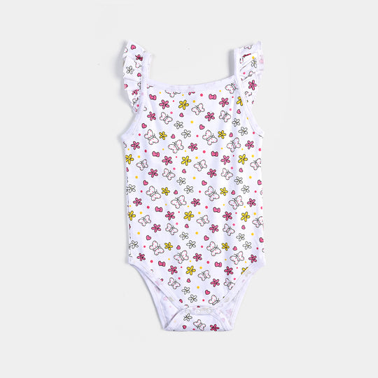 Infant Girls Cotton Interlock Romper 3PC Set Bunny