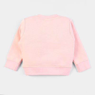 Infants Girls Fleece Sweatshirt Magic Hair-Light Pink