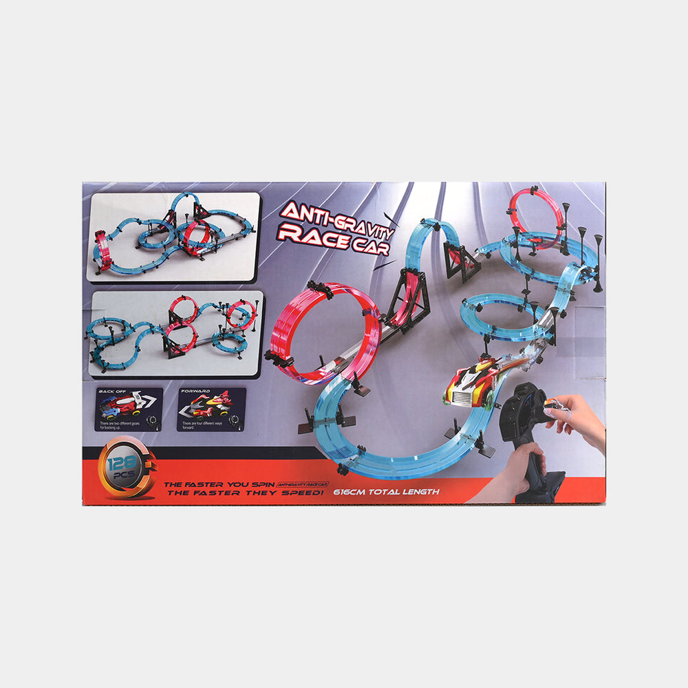 Race Track Construction Toy with Remote-Controlled Car – Build, Race Play!
