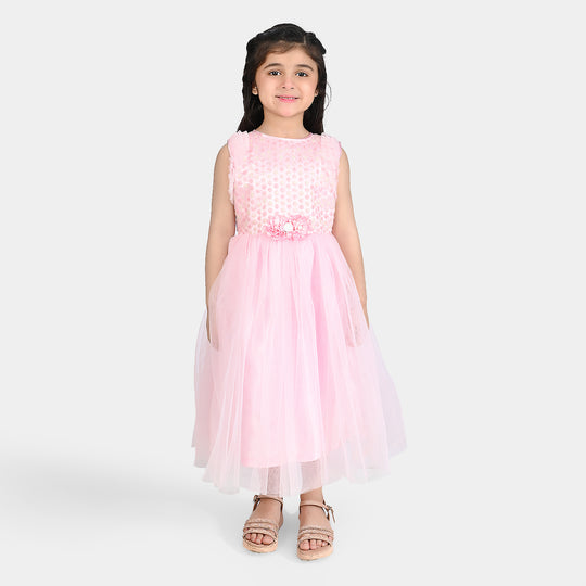 Girl Net Fancy Frock Dreamy-Pink