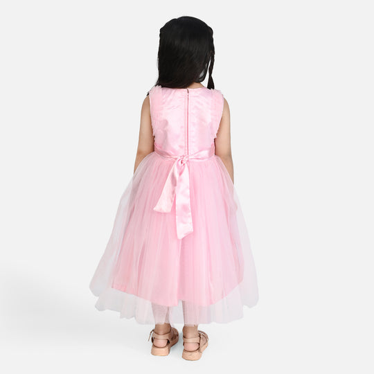 Girl Net Fancy Frock Dreamy-Pink