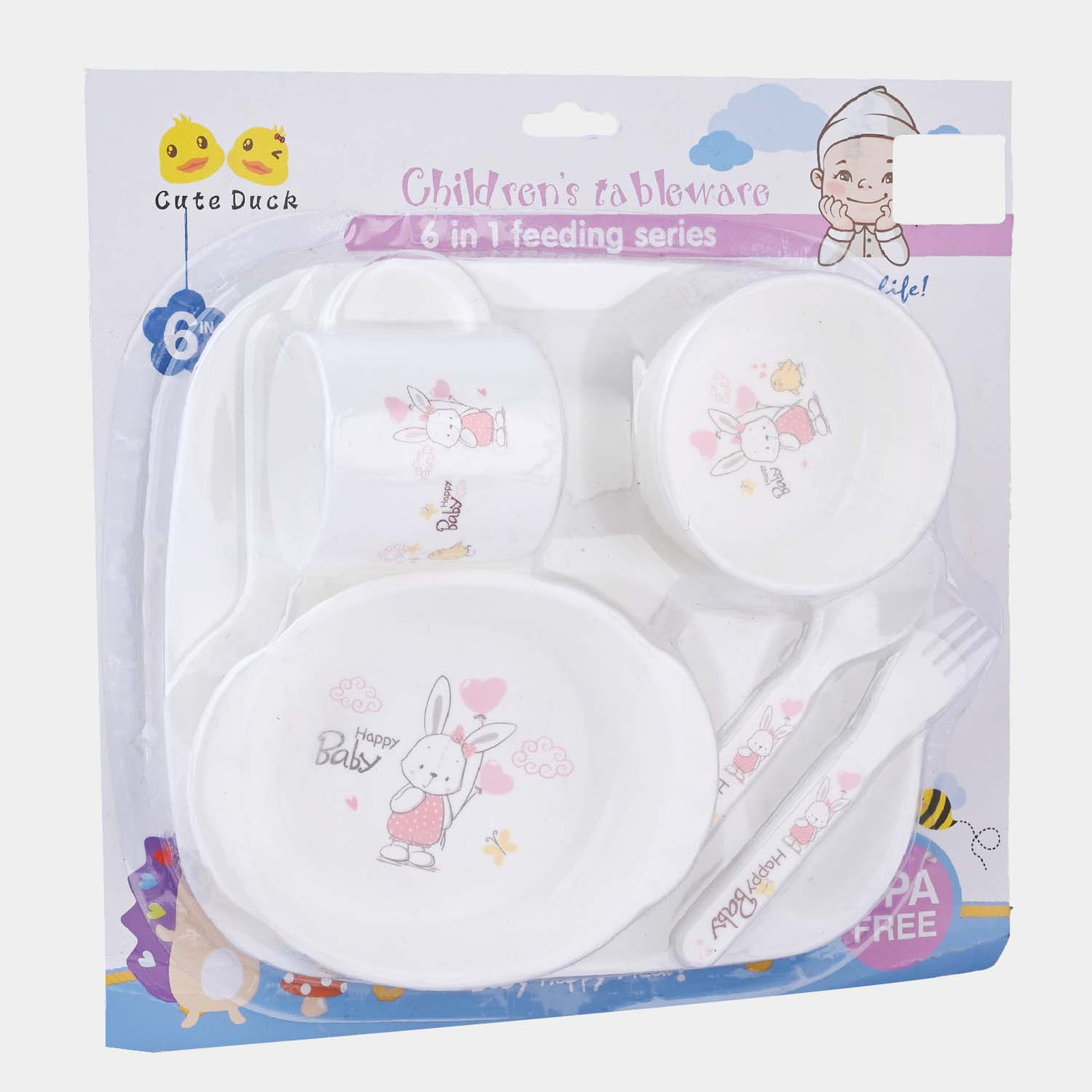 Baby Tableware Set 6 In 1 | Pink