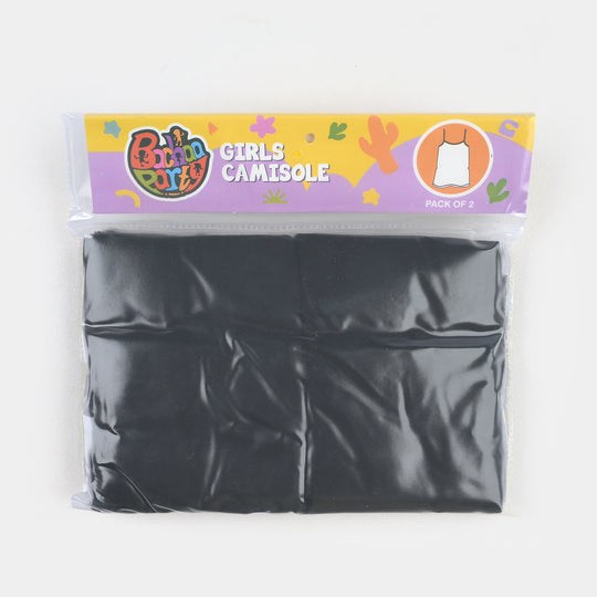 Girls Cami Pack of 2 Basic-BLACK