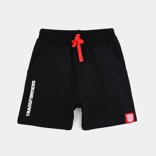 Boys Jersey/Terry Short Transformer-Jet Black