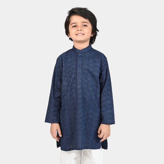 Boys Kurta (Chicken)-NAVY
