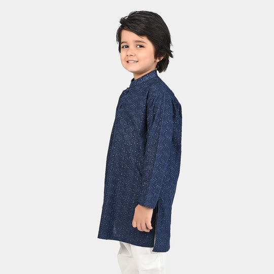 Boys Kurta (Chicken)-NAVY
