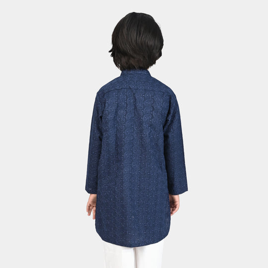 Boys Kurta (Chicken)-NAVY