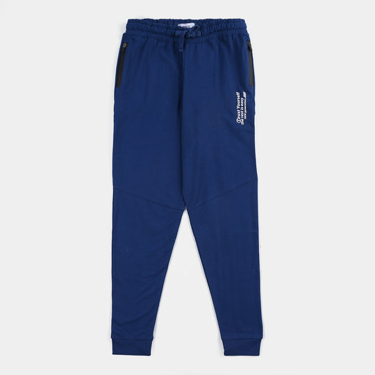 Teen Boys French Terry Trouser-Navy Blue
