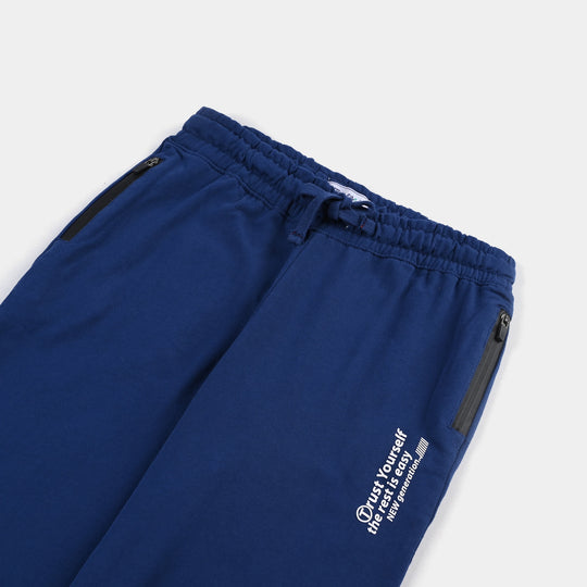 Teen Boys French Terry Trouser-Navy Blue