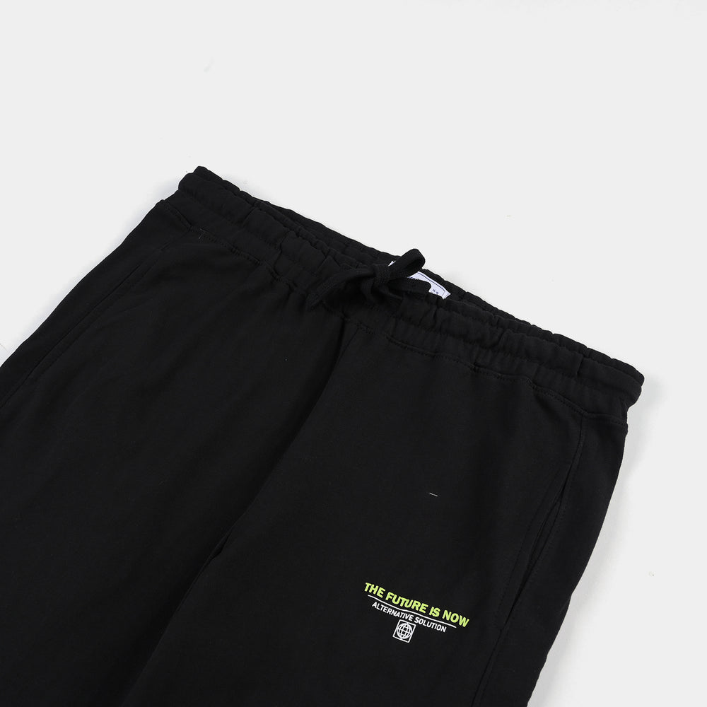 Teen Boys French Terry Trouser-Black