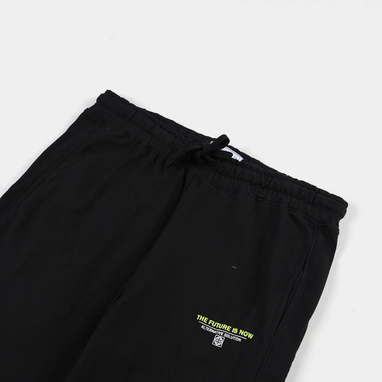 Teen Boys French Terry Trouser-Black