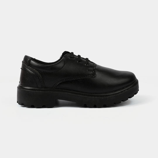 Boys School Shoes KR-03-BLACK