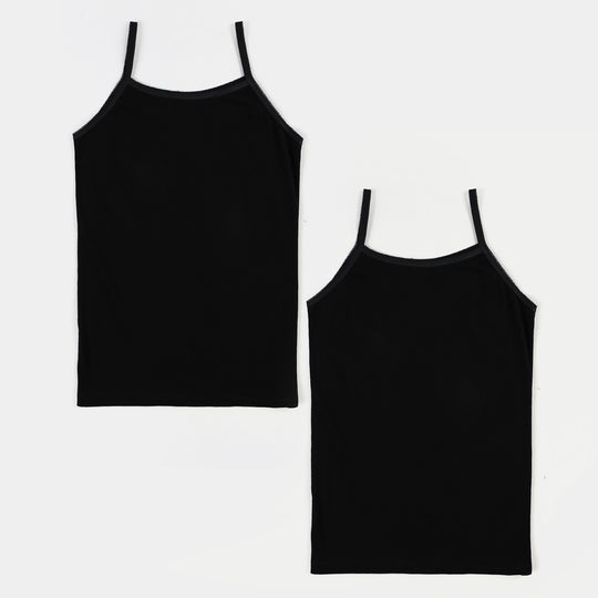 Girls Cami Pack of 2 Basic-BLACK