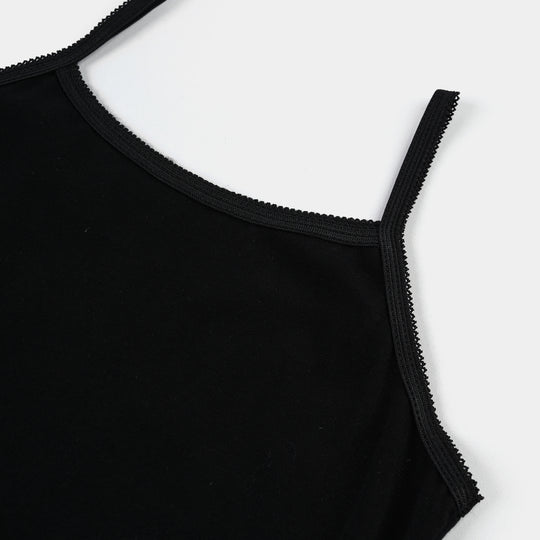 Girls Cami Pack of 2 Basic-BLACK
