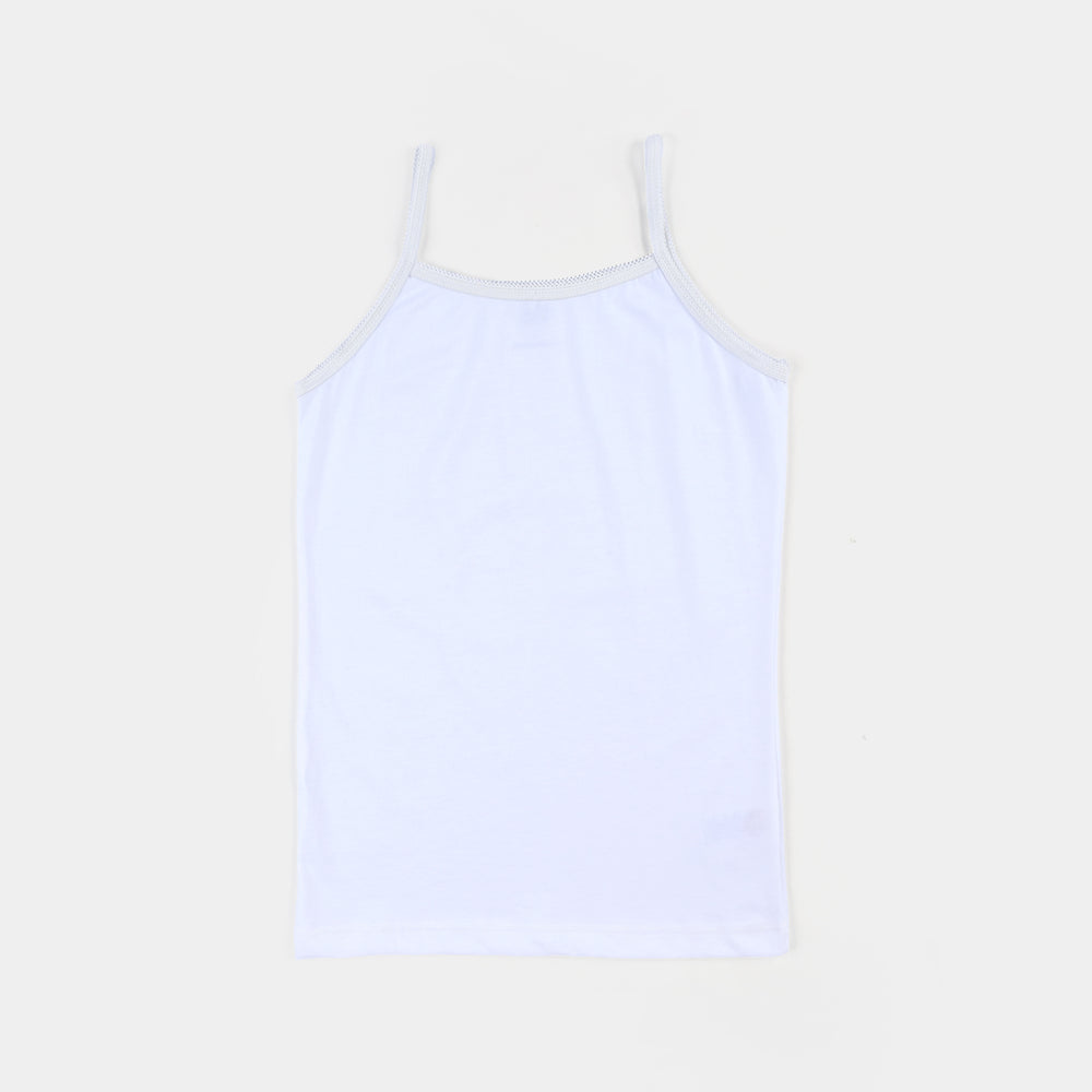 Girls Cotton Jersey Cami Pack of 2 Basic- W-White