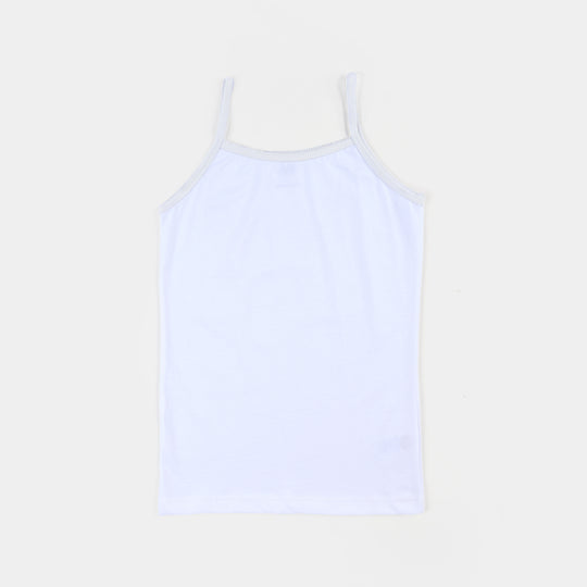 Girls Cotton Jersey Cami Pack of 2 Basic- W-White