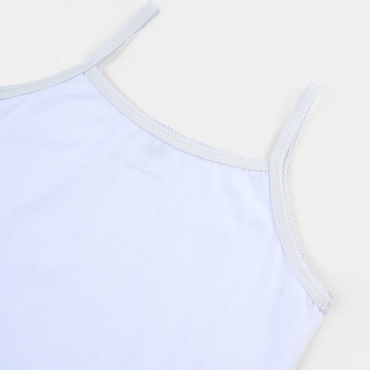 Girls Cotton Jersey Cami Pack of 2 Basic- W-White