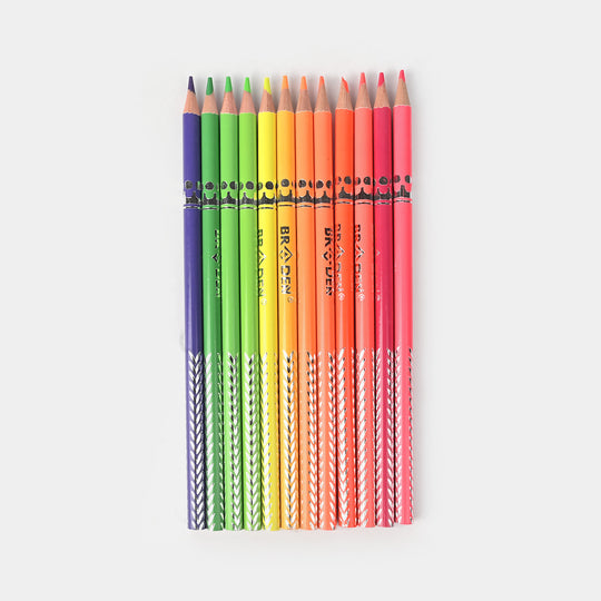 Braden Fluorescent 12 Color Pencils | Bright & Smooth