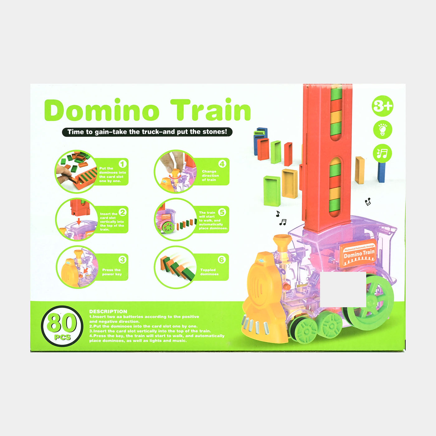 Domino Train With Light & Music Toy For Kids