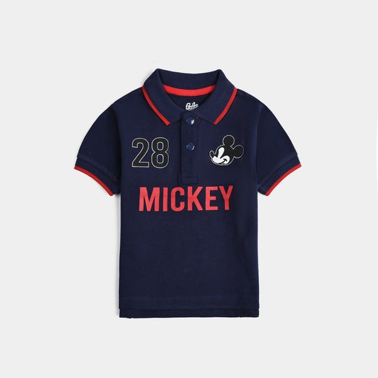 Infant Boys Cotton PK Polo-Navy Blue