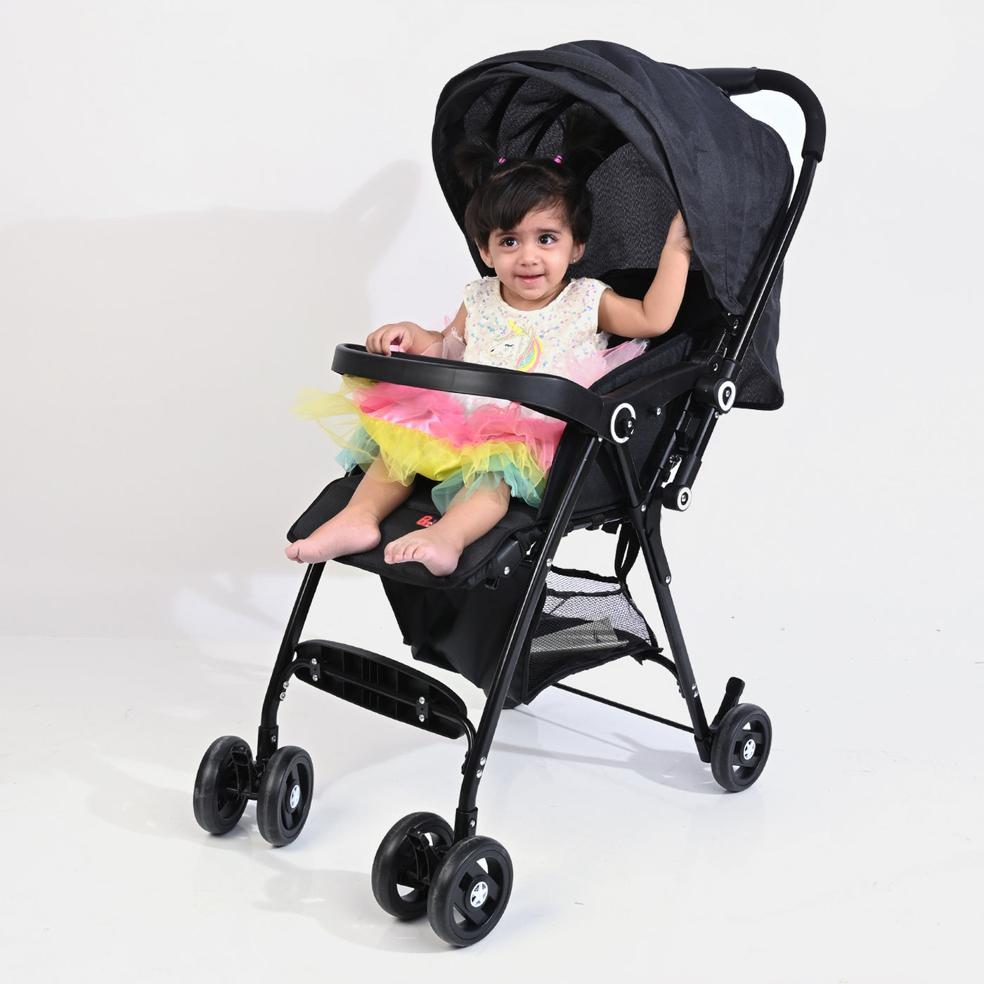 Baby Stroller Reversible Handle Black