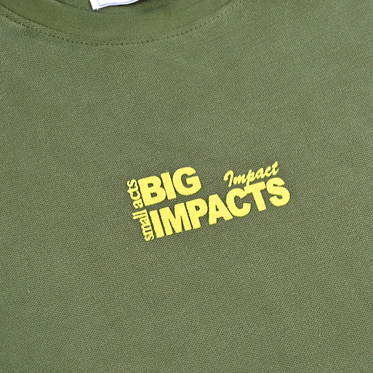Teen Boys Jumbo Pique Tee Big Impact-Chive