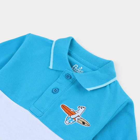 Infant Boys Jumbo Pique Polo Surf Rider