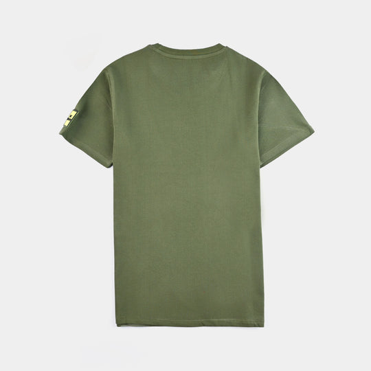 Teen Boys Jumbo Pique Tee Big Impact-Chive