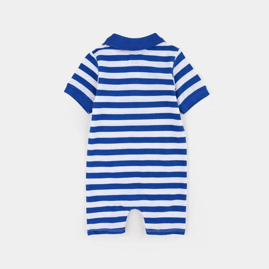 Infant Boys Jumbo Pique Knitted Romper Ship