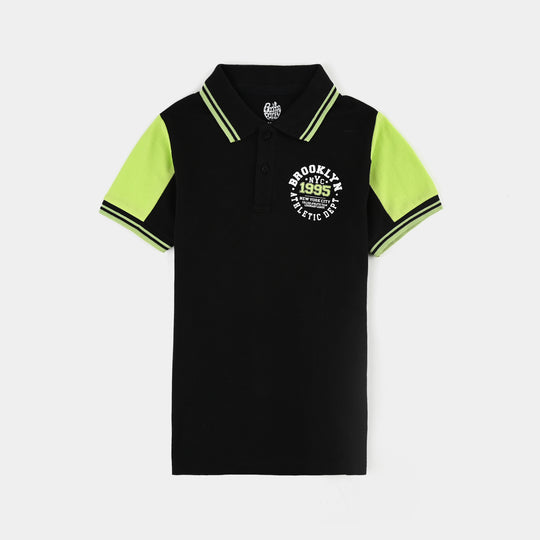 Boys Jumbo Pique Polo Brooklyn-B.GREEN