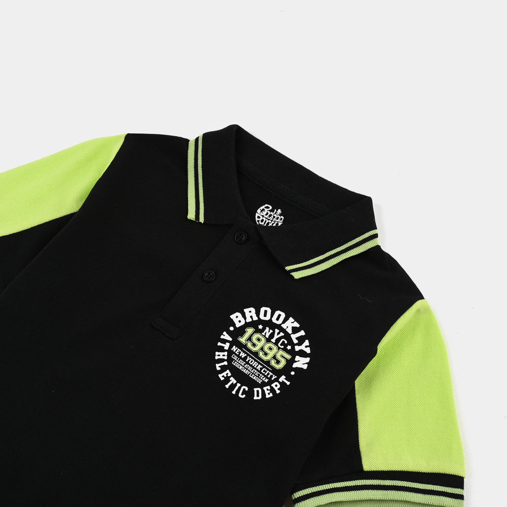 Boys Jumbo Pique Polo Brooklyn-B.GREEN