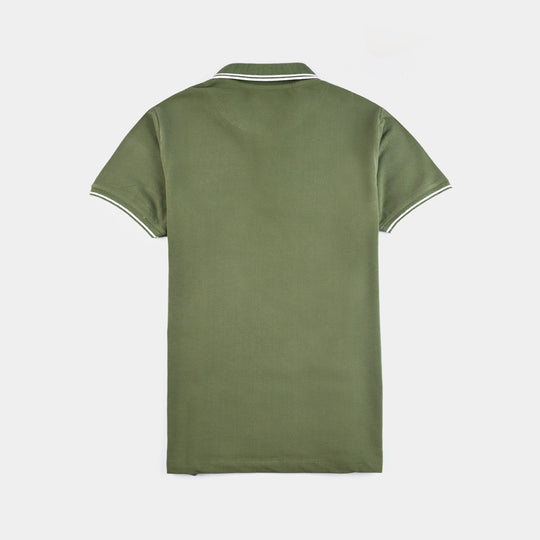 Teen Boys Jacquard Polo-Chive