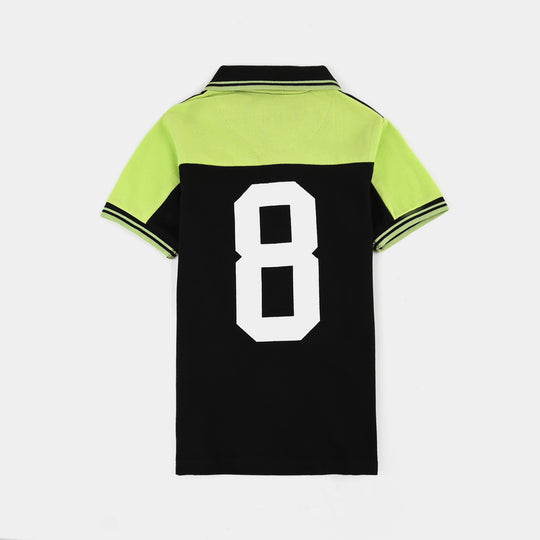 Boys Jumbo Pique Polo Brooklyn-B.GREEN