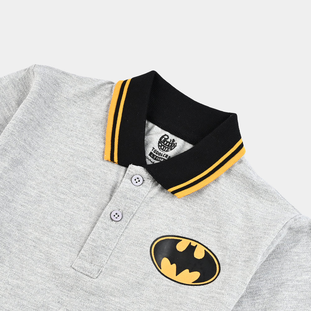 Boys Cotton PK Polo-Htr.Grey