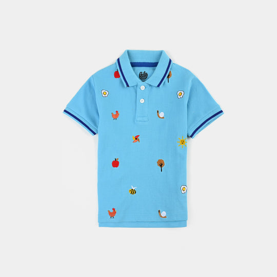 Infant Boys Jumbo Pique Polo Farm