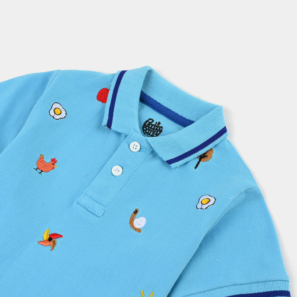 Infant Boys Jumbo Pique Polo Farm
