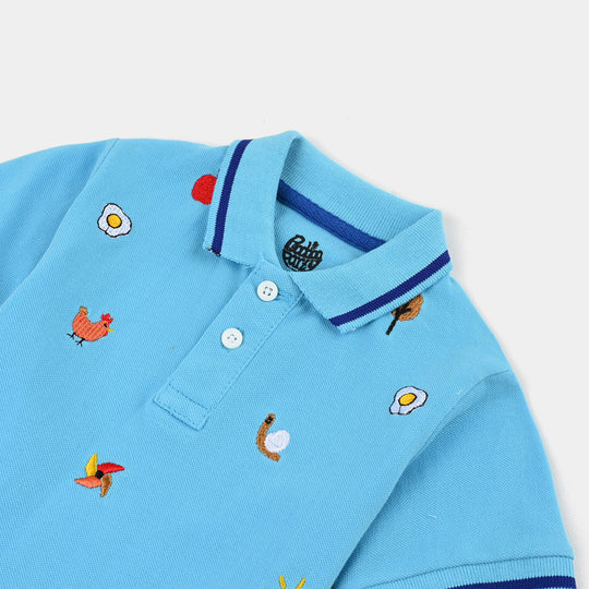 Infant Boys Jumbo Pique Polo Farm