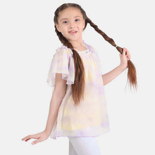 Girls Chiffon Top-Multi