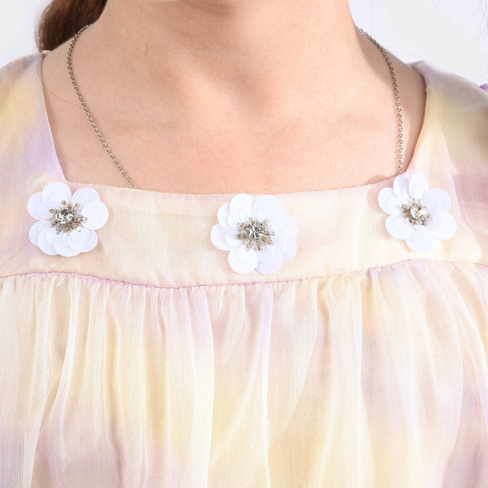 Girls Chiffon Top-Multi