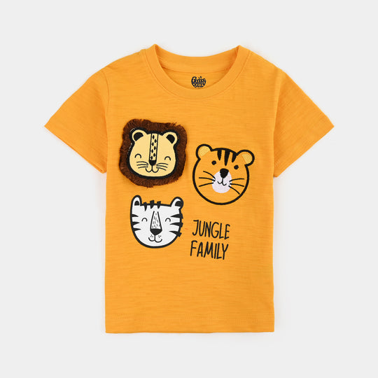 Infant Boys Cotton Jersey T-Shirt Jungle Family-Citrus
