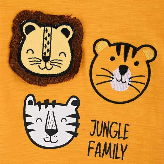 Infant Boys Cotton Jersey T-Shirt Jungle Family-Citrus