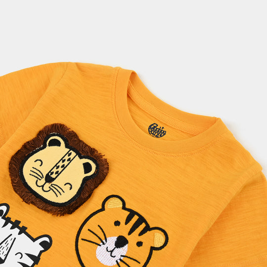 Infant Boys Cotton Jersey T-Shirt Jungle Family-Citrus