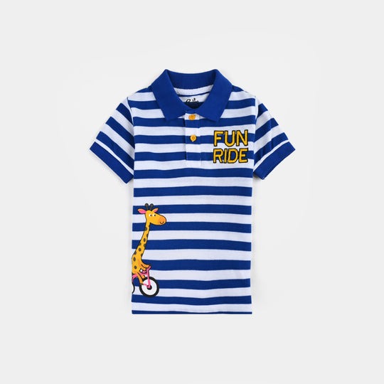 Infant Boys Jumbo Pique Polo Fun Ride