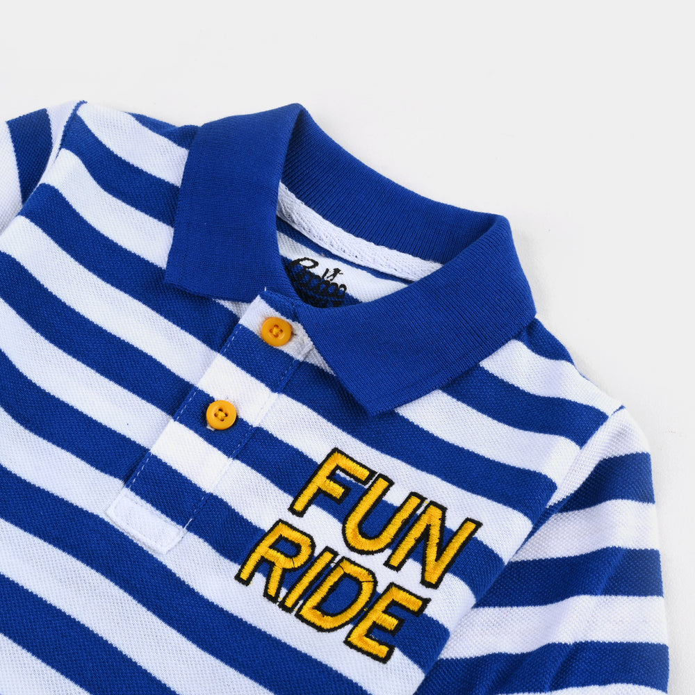 Infant Boys Jumbo Pique Polo Fun Ride