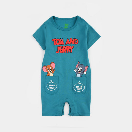 Infant Boys Cotton Interlock Romper