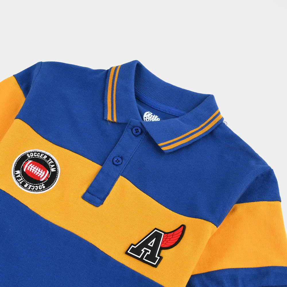 Boys Jumbo Pique Polo Best Player-C.Blue